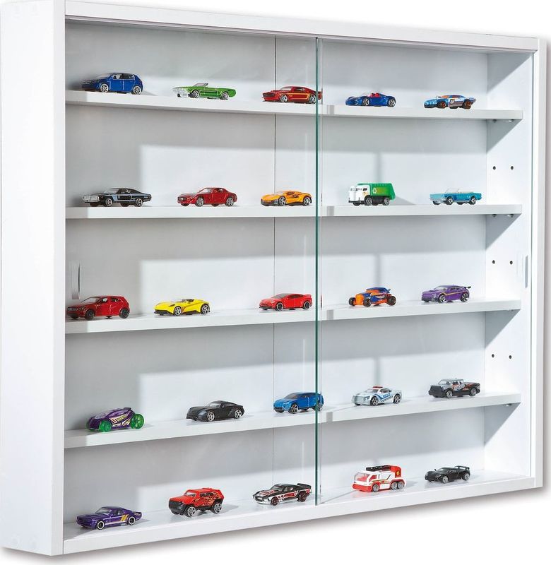 Inter Link - Verzameldisplaykast - Hangende Vitrinekast - Glazen Deuren - Wit