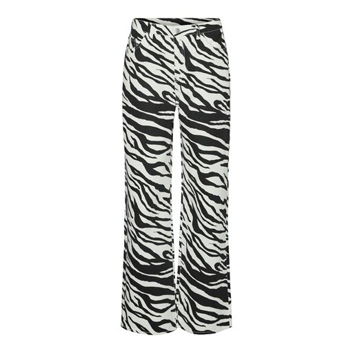 Vero Moda Tessa Wide Zebra Jeans, Bright White, W30/L32