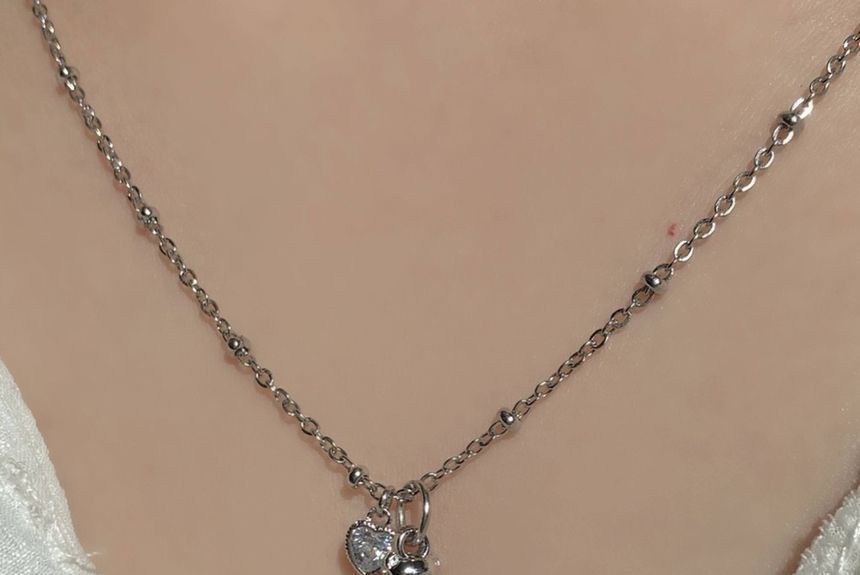 Gemsha - Kersen / Beer Strass Hanger Legering Ketting