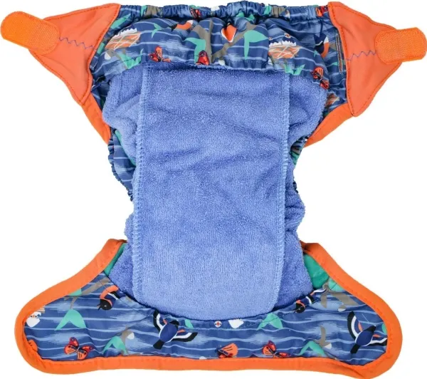 Close Caboo Nappy Wrap, V2 Twilight Garden genanvendelig ble med babusindlæg 3-16 kg, 1 stk.