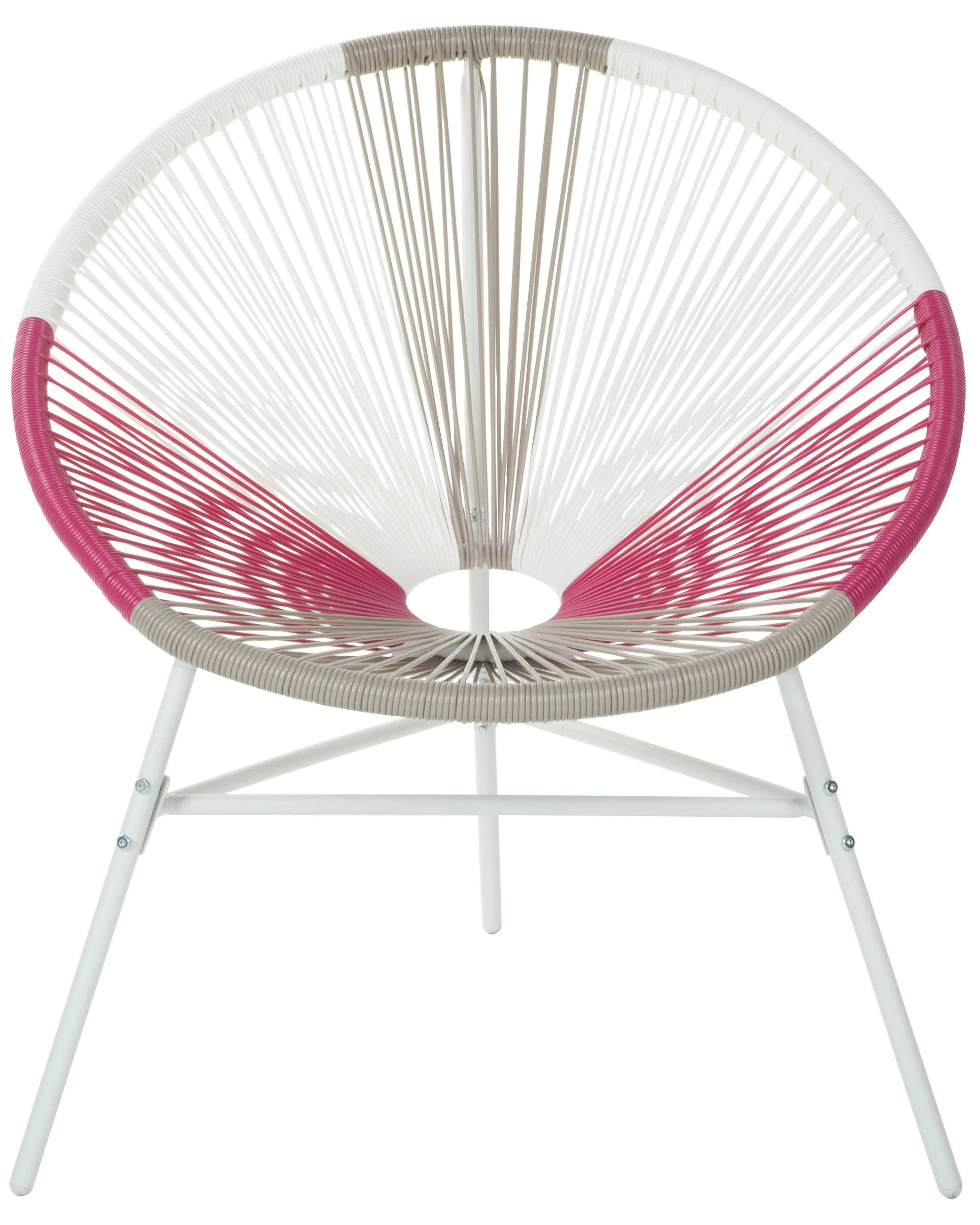 Tuinstoel ACAPULCO PE rotan Fuchsia