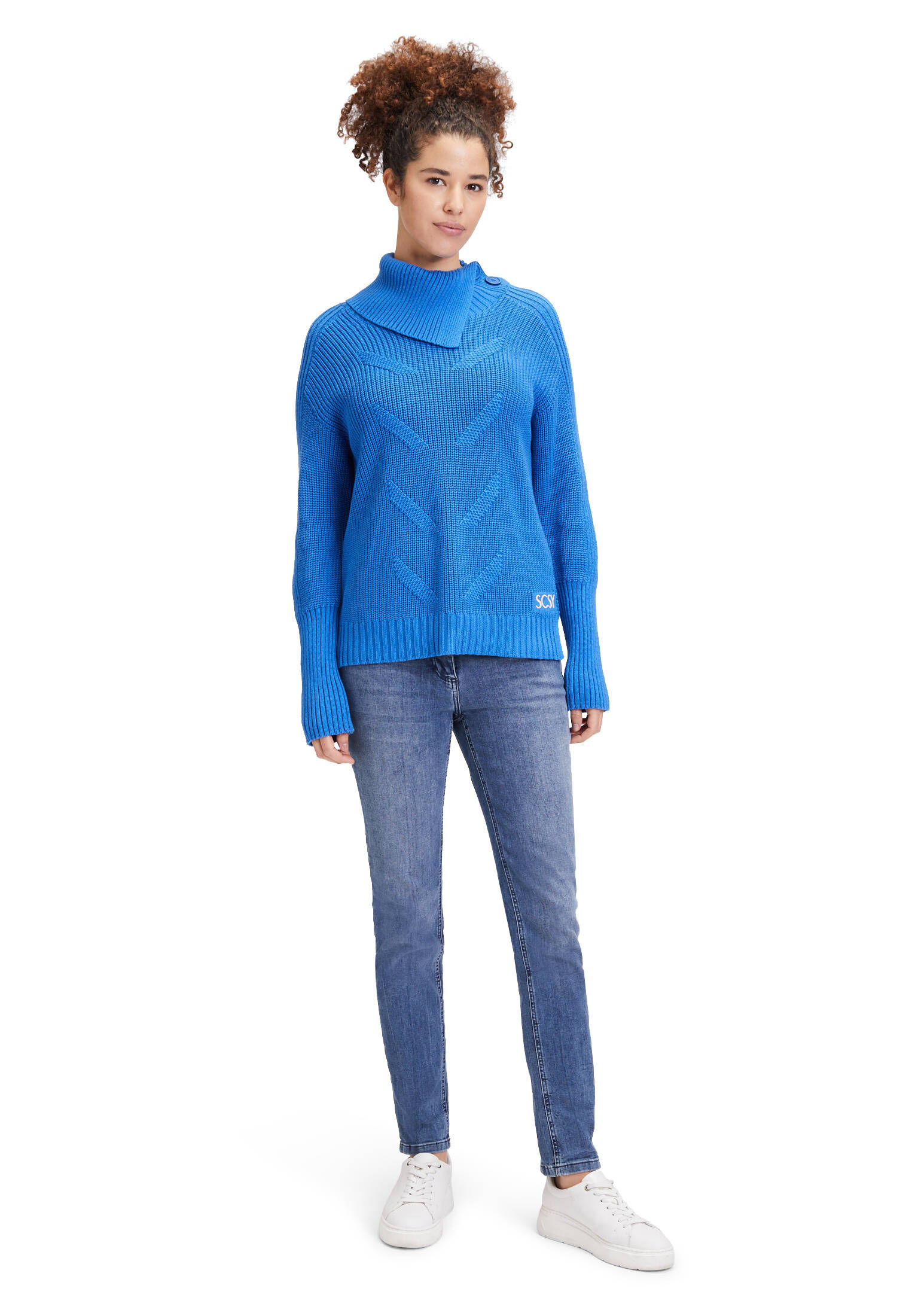 Betty Barclay| Damen Grobstrick-Pullover mit hohem Kragen