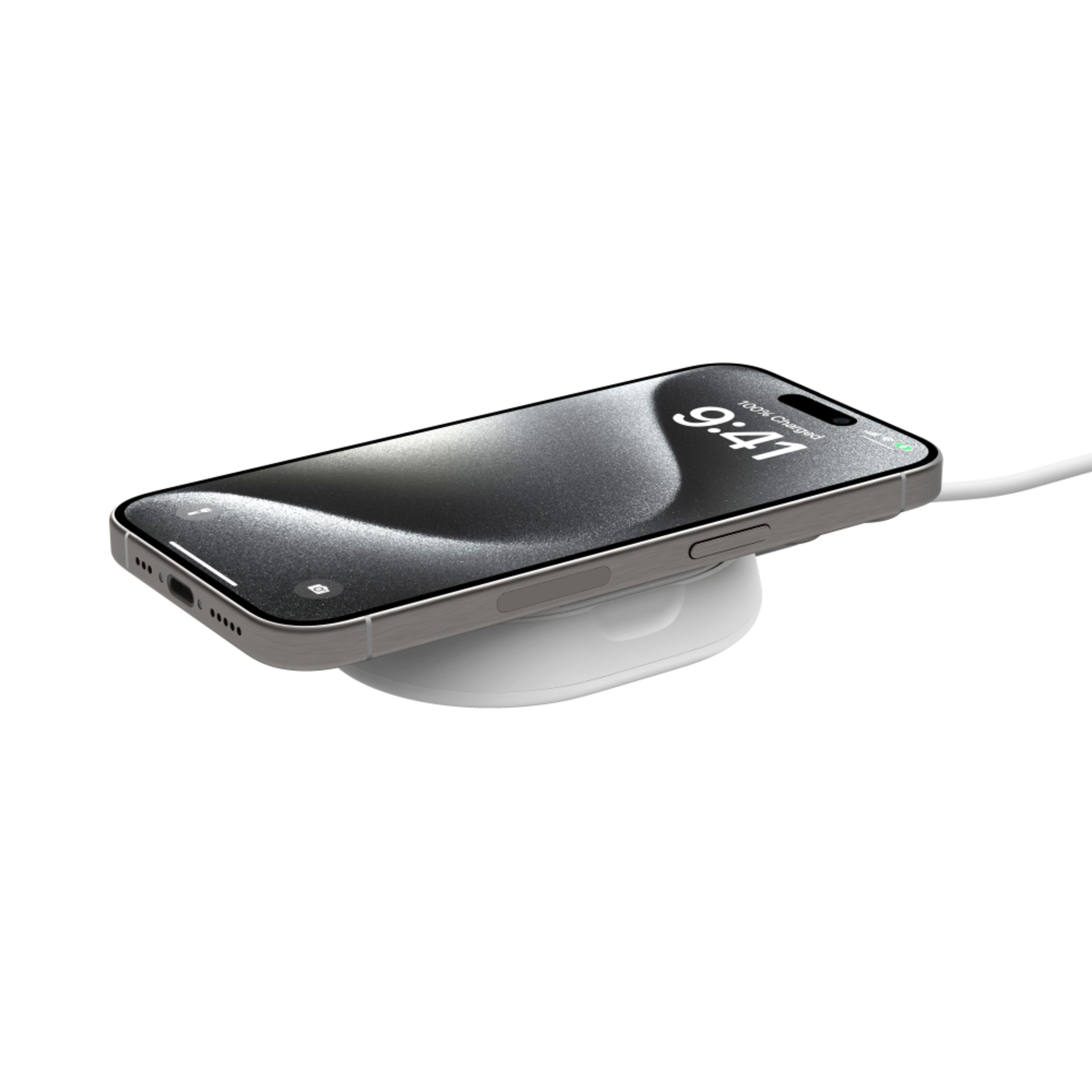 Belkin BoostCharge Pro Ladestativ med Qi2 15 W Hvit