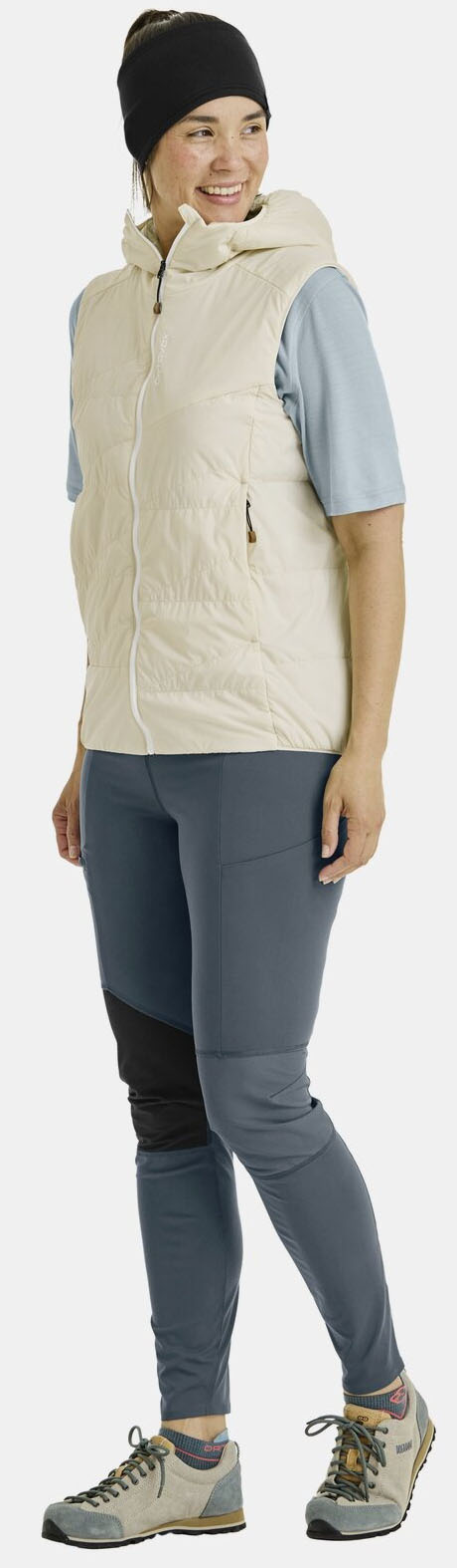 Swisswool Piz Duan Vest Dame 101/White Chalk