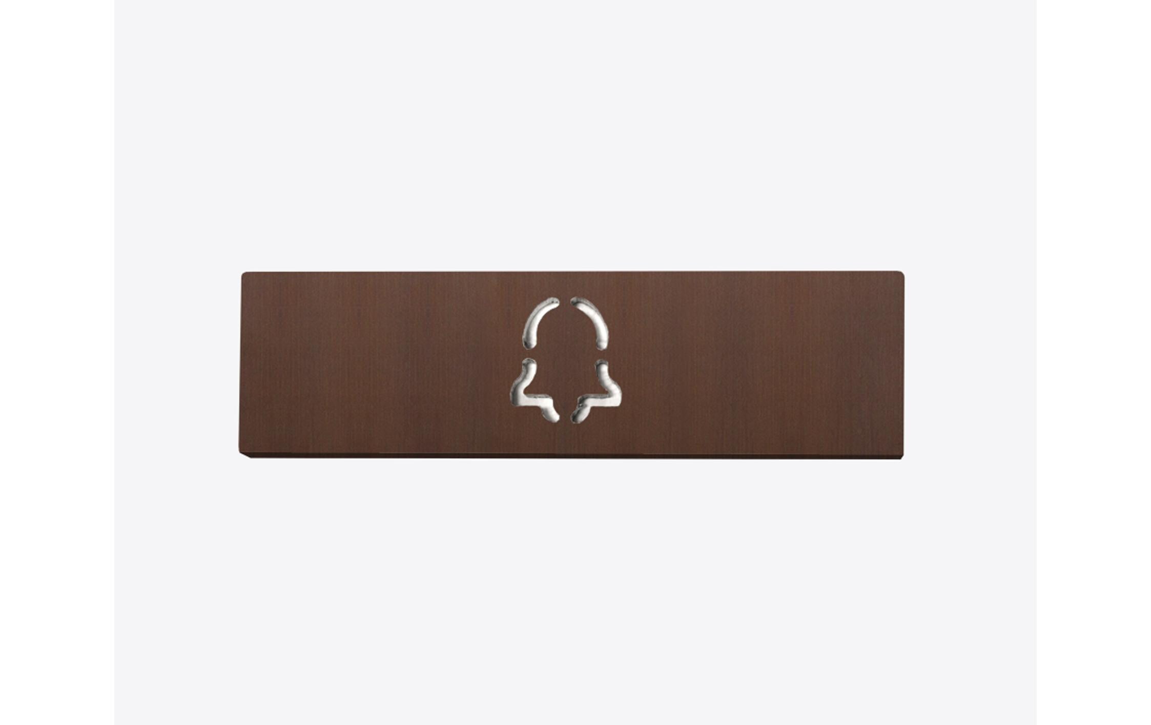 Namensschild für eine Ruftaste mit GlockensymbolSchild passend für Türstationen der D21x-Serie