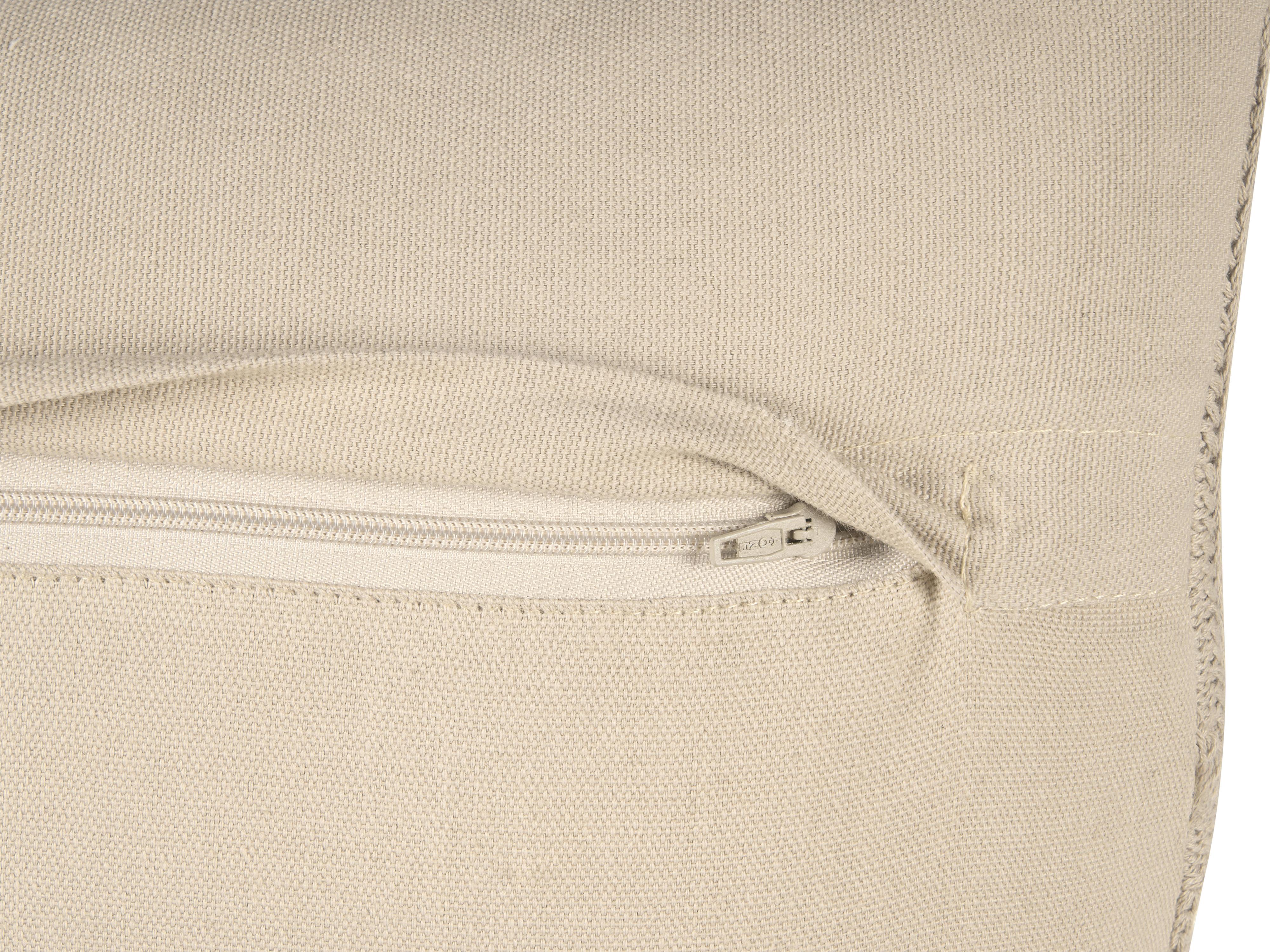 Set van 2 sierkussens CAESIA Katoen 30 x 50 cm Lichtbeige effen
