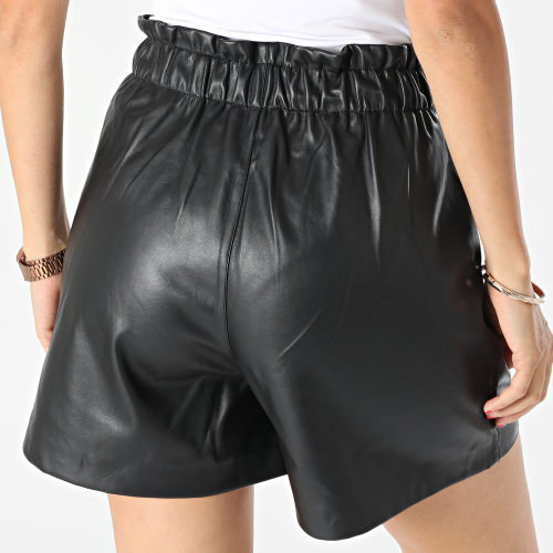 Short Enduit Femme Twix Noir