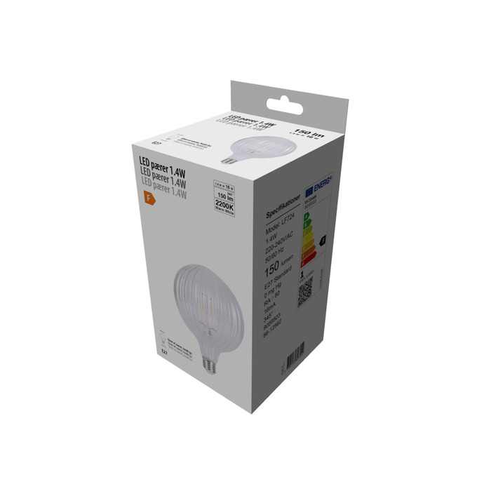 LED-pære Stripes klar 1,4 W E27