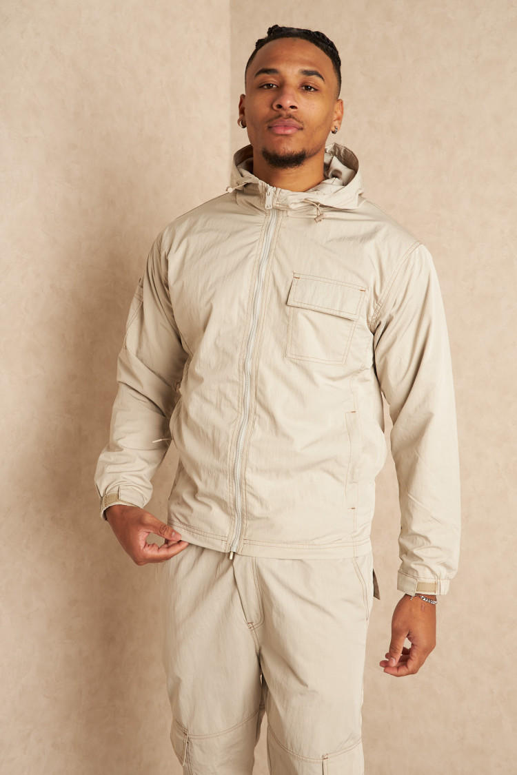 Ensemble 2 pièces veste + jogging beige et marron