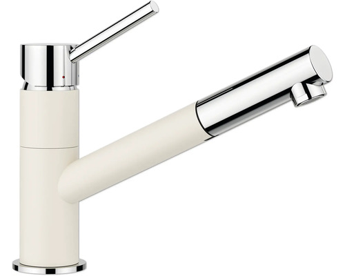 Blanco keukenkraan met handdouche KANO-S chroom zacht wit 527655