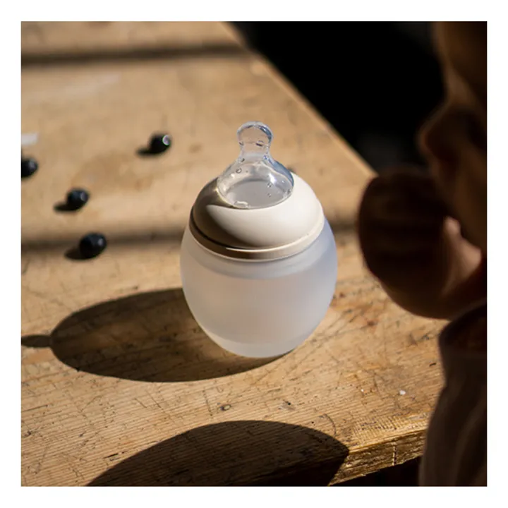 Elhée Biberon en silicone médical et tétine physiologique | Beige