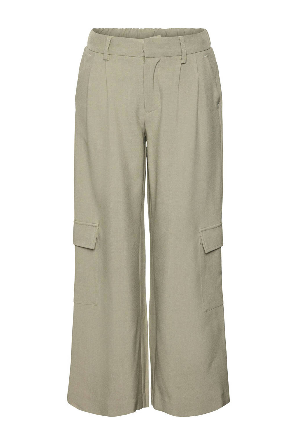 VERO MODA GIRL wide leg cargobroek VMTARISA beige