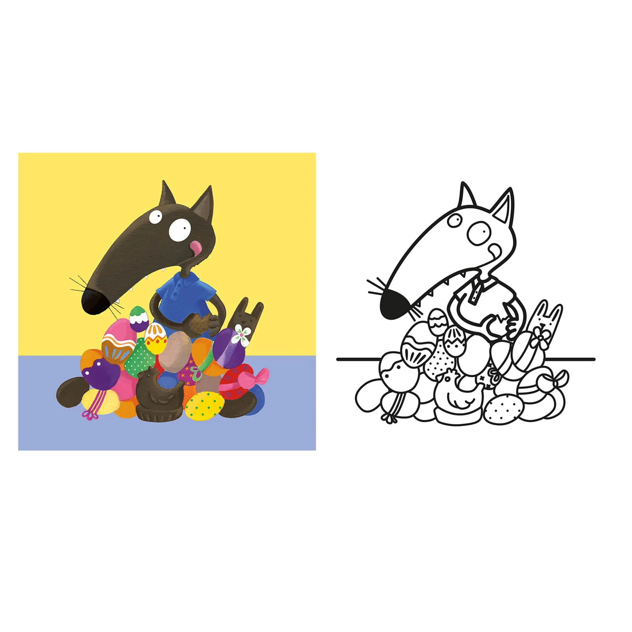 Auzou Mes Premier Coloriages Ptit Loup - Joyeuses Pâques!