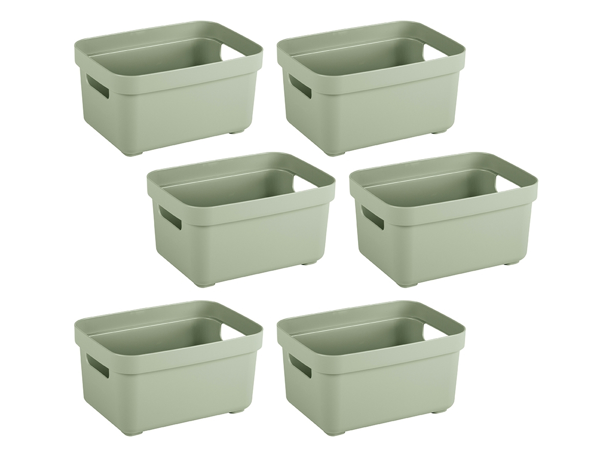 Sunware Sigma Home 2,5 liter set van 6 opbergboxen - Green