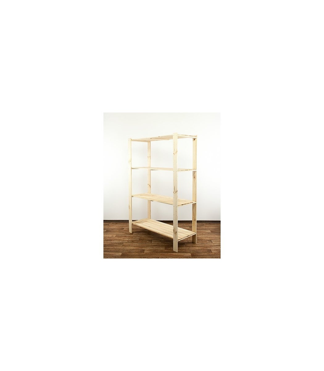PROREGAL Houten Plank Woodland HxBxD 166,4 x 120 x 50 cm Plankbelasting 100 kg 4 planken Grenenhout Naturel