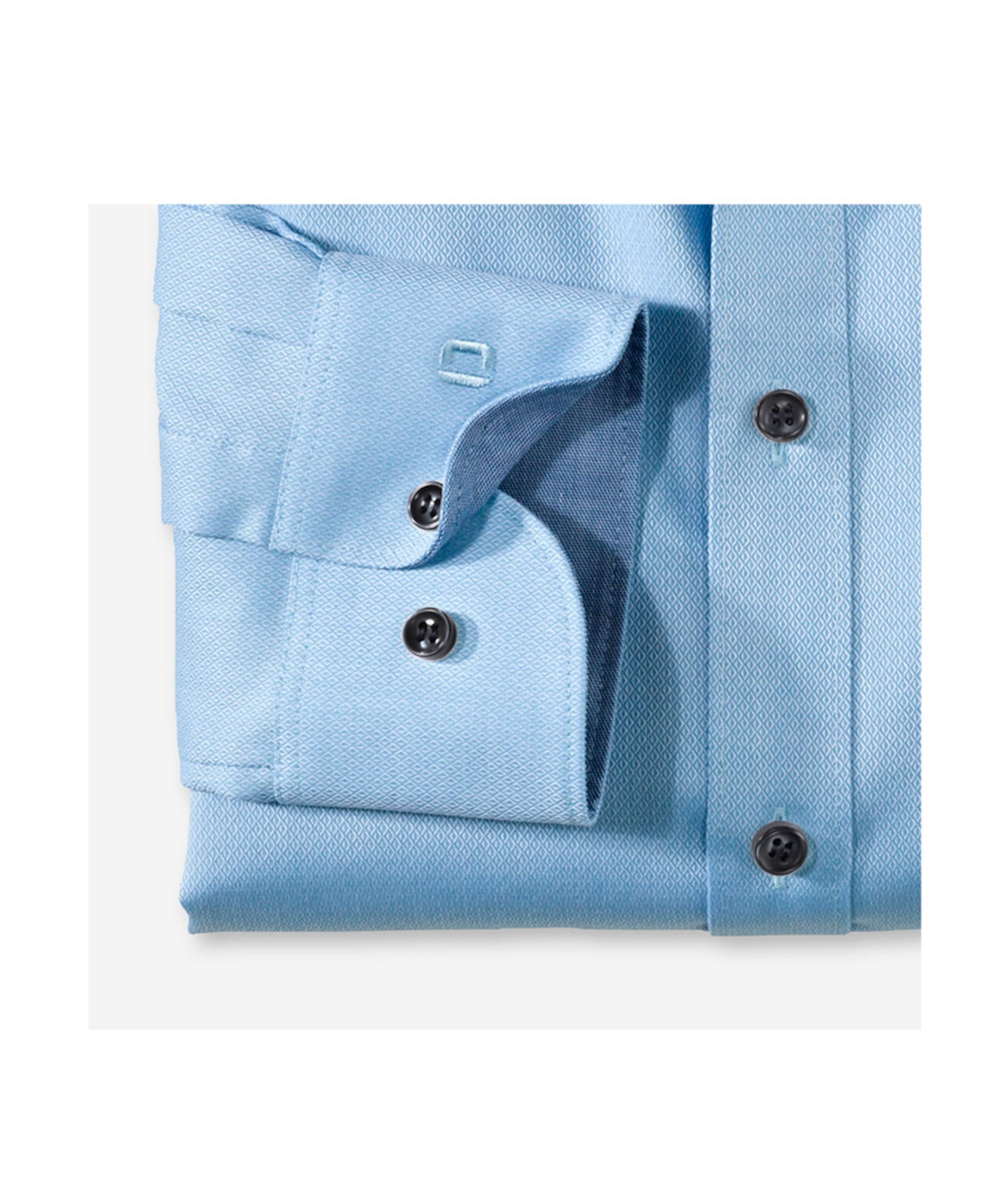 Olymp Level 5 Heren overhemd lange mouw blauw