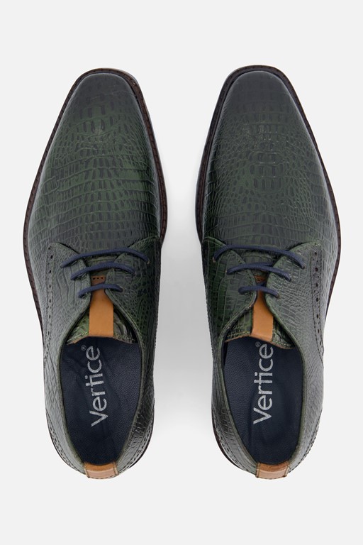 Vertice Veterschoenen groen Leer