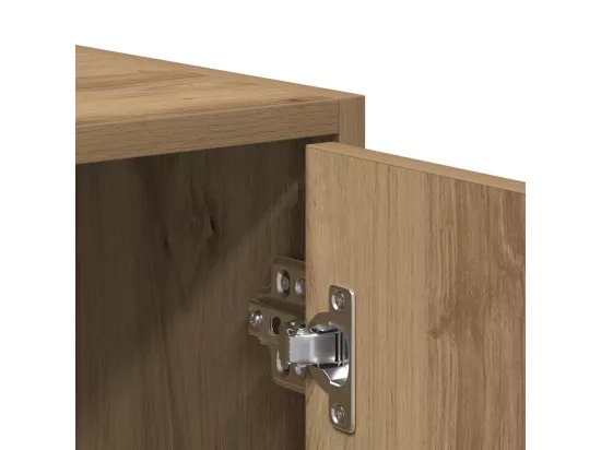 Armoire de salle de bain chêne artisanal 30x30x183,5 cm