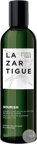 Lazartigue Nourish Shampoing Haute Nutrition Beurre De Karité Cheveux Secs Et Épais Flacon 250ml