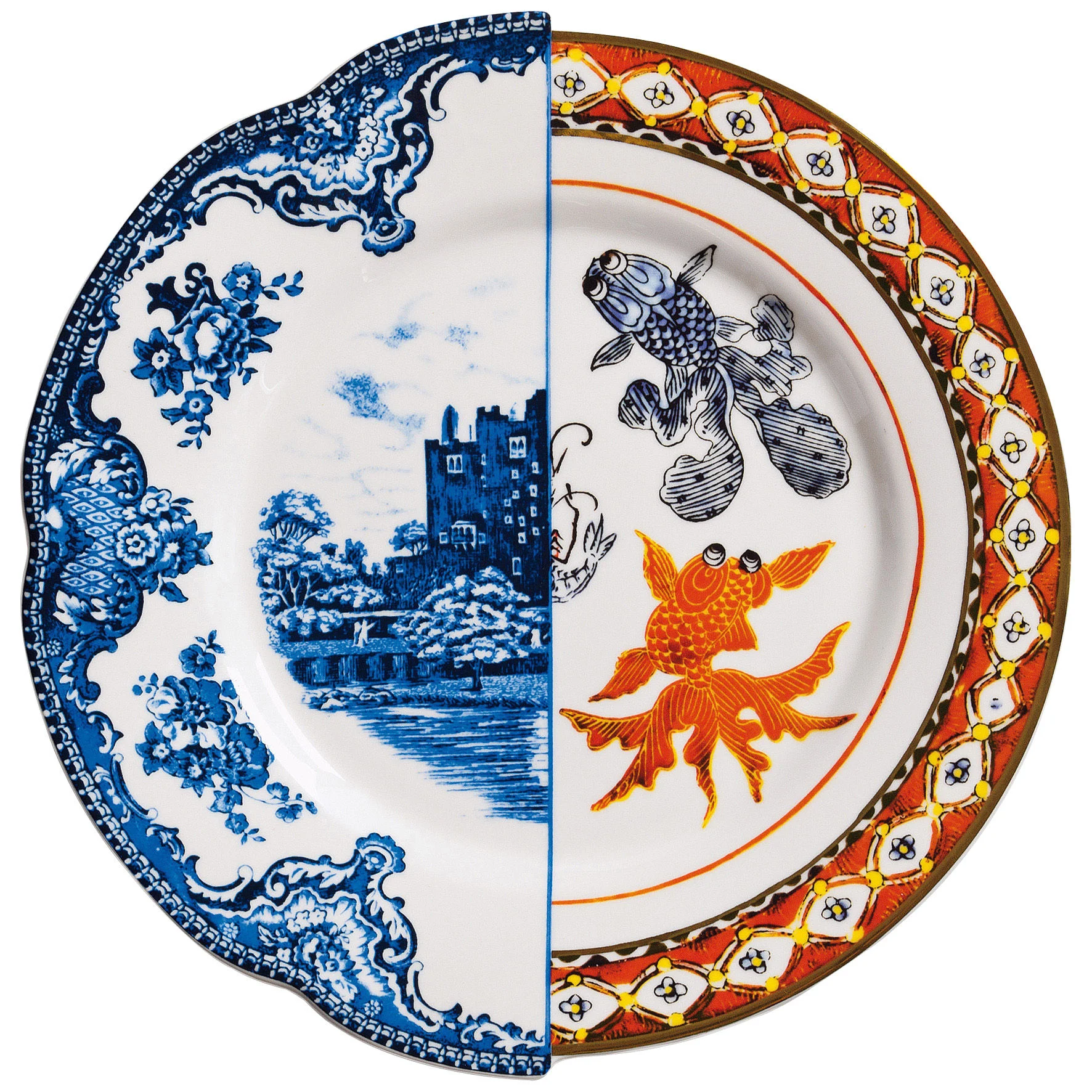 HYBRID ISAURA - Assiette céramique | Bleu