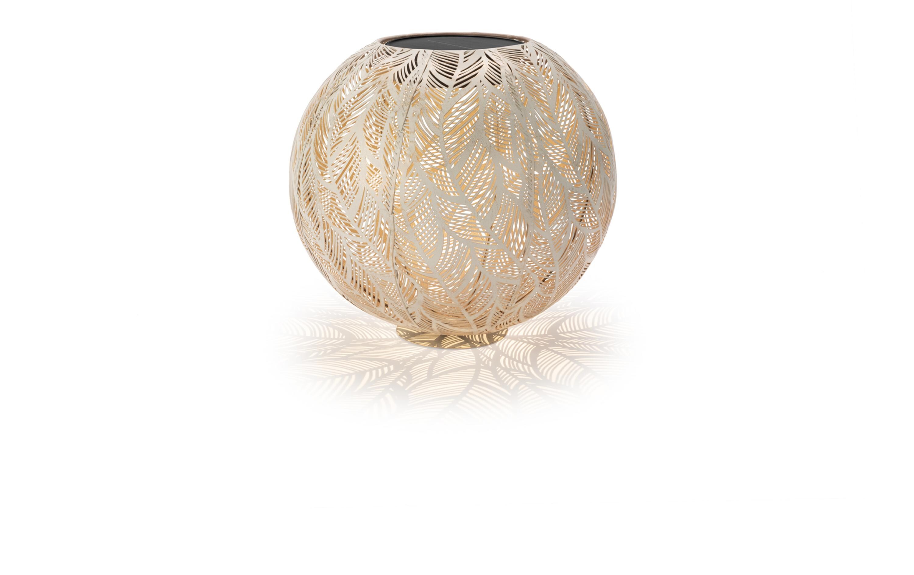 Windlicht Solar Antic Ball Julia, Ø 30 cm, Alt Weiss/BeigeSolarleuchte zum Aufstellen