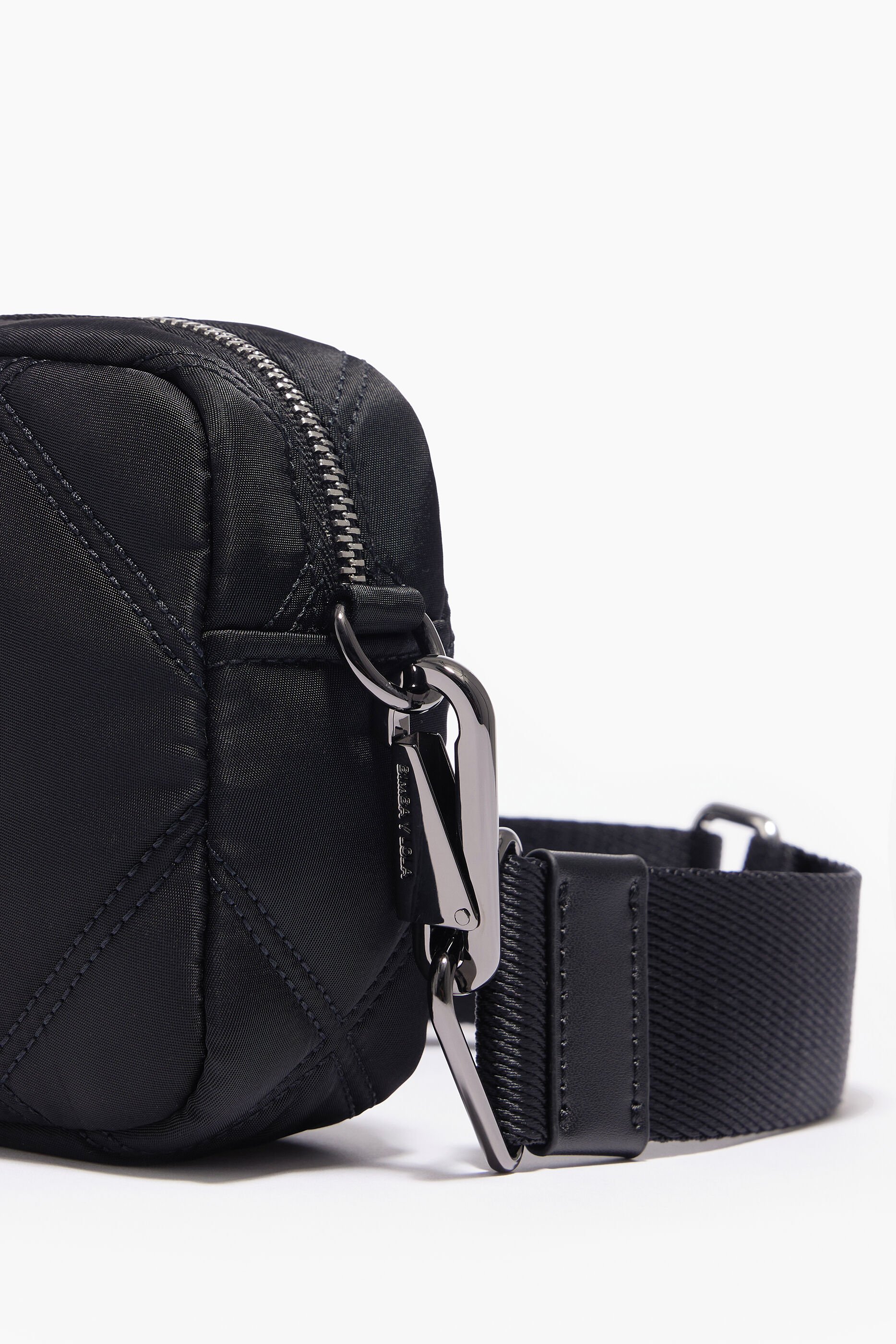 Bolsa de ombro acolchoada tamanho XS em nylon preto