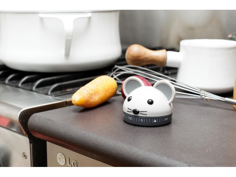 Kikkerland Küchentimer Maus Weiss Timer im Maus Design