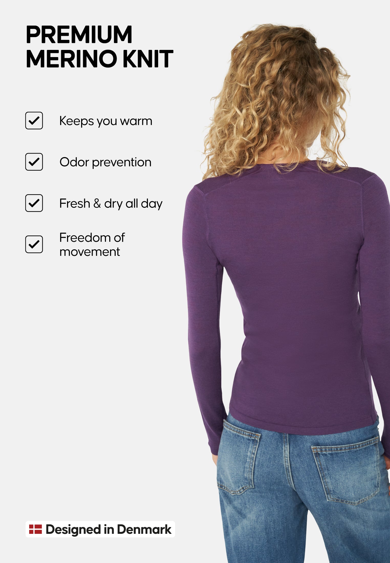 MERINOULD BASELAYER BLUSE TIL KVINDER