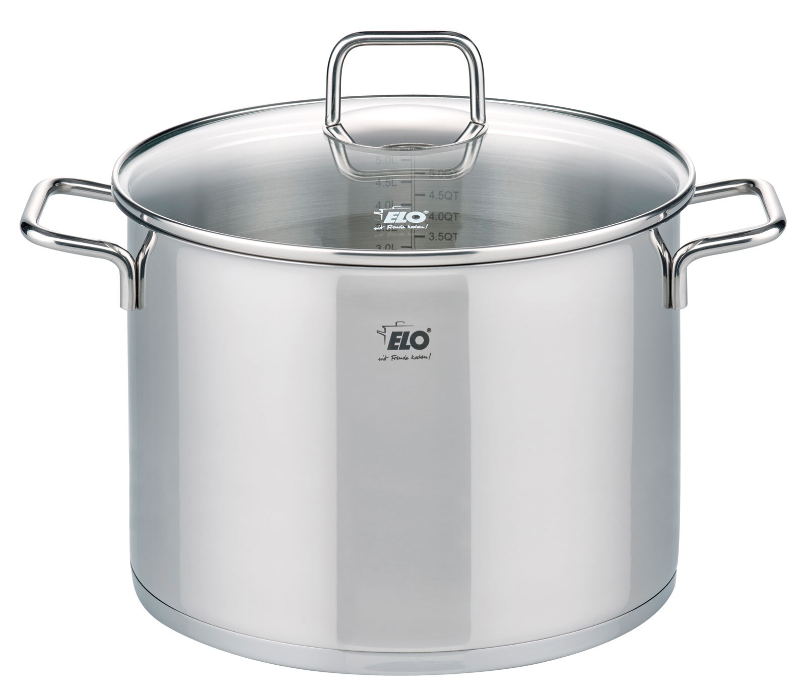 ELO Kochtopf mit Glasdeckel CITRIN 26 cm Edelstahl silber