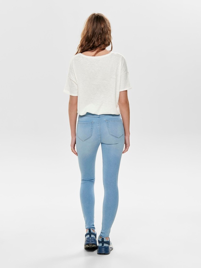 ONLY High-waist-Jeans »ONLROYAL – Skinny-Jeans mit hoher Taille und Abriebeffekt«, skinny fit, casual, Denim, Baumwollmischung, Eingrifftaschen