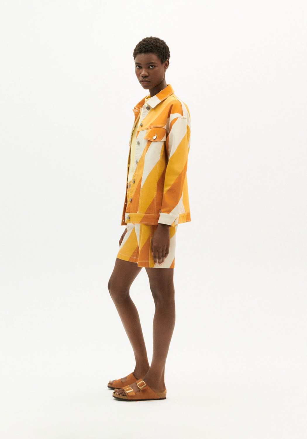 Thinking Mu Jeans-Shorts Slash Jasmine Yellow