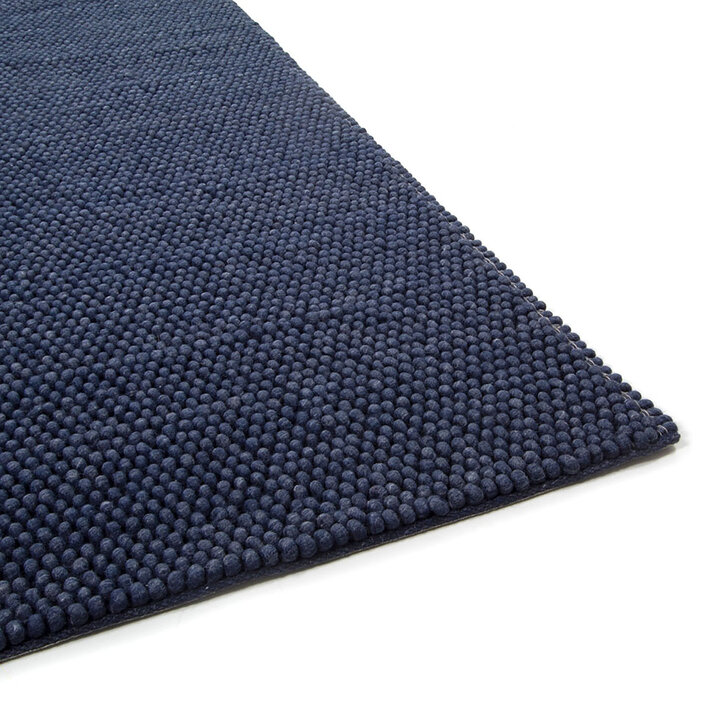 Wollen vloerkleed op maat - New Loop Donkerblauw 290