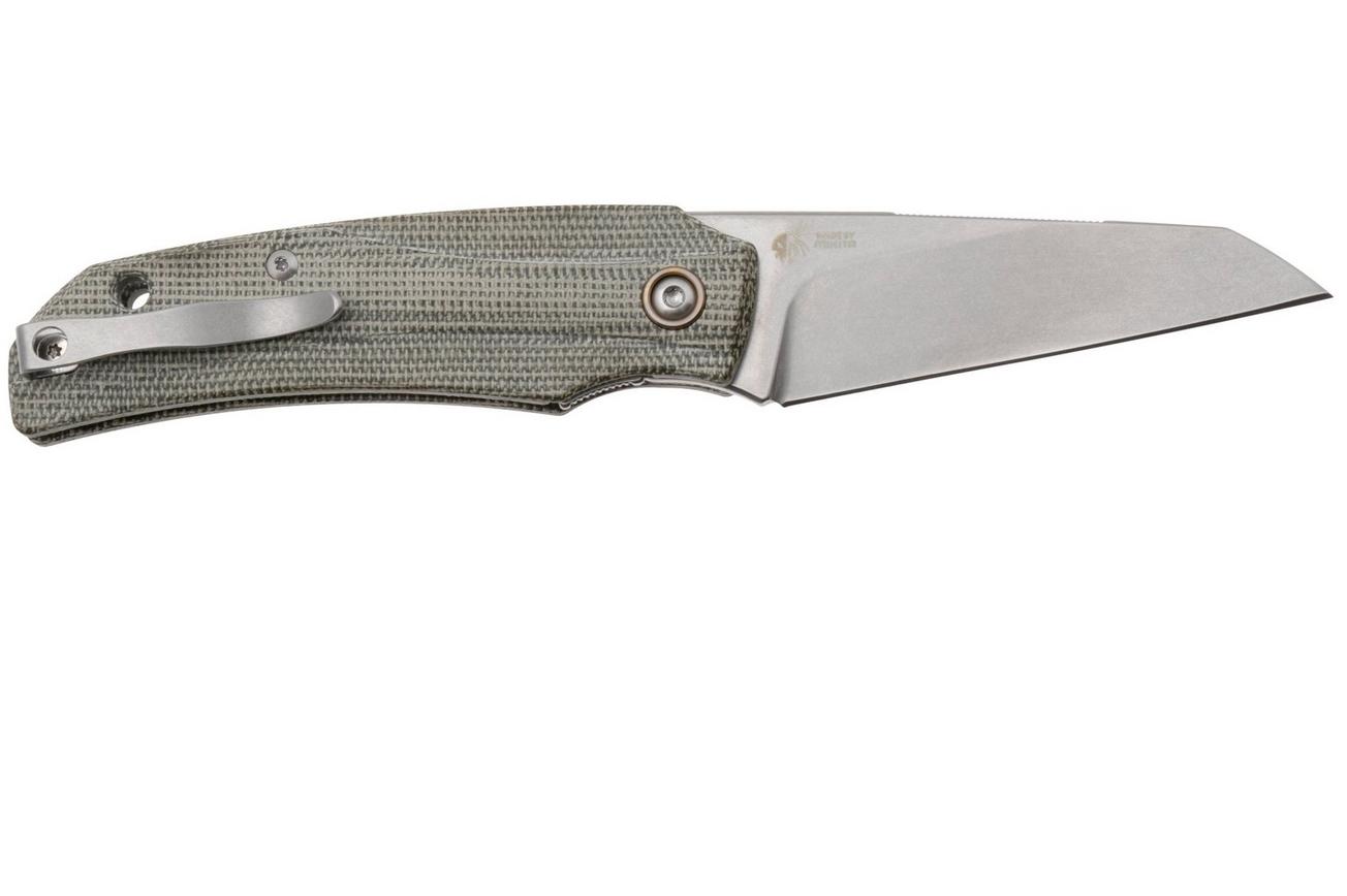MKM Ice MK IC-GC Stonewashed Magnacut, Green Micarta, zakmes, Tommaso Rumici en Denis Simonutti design