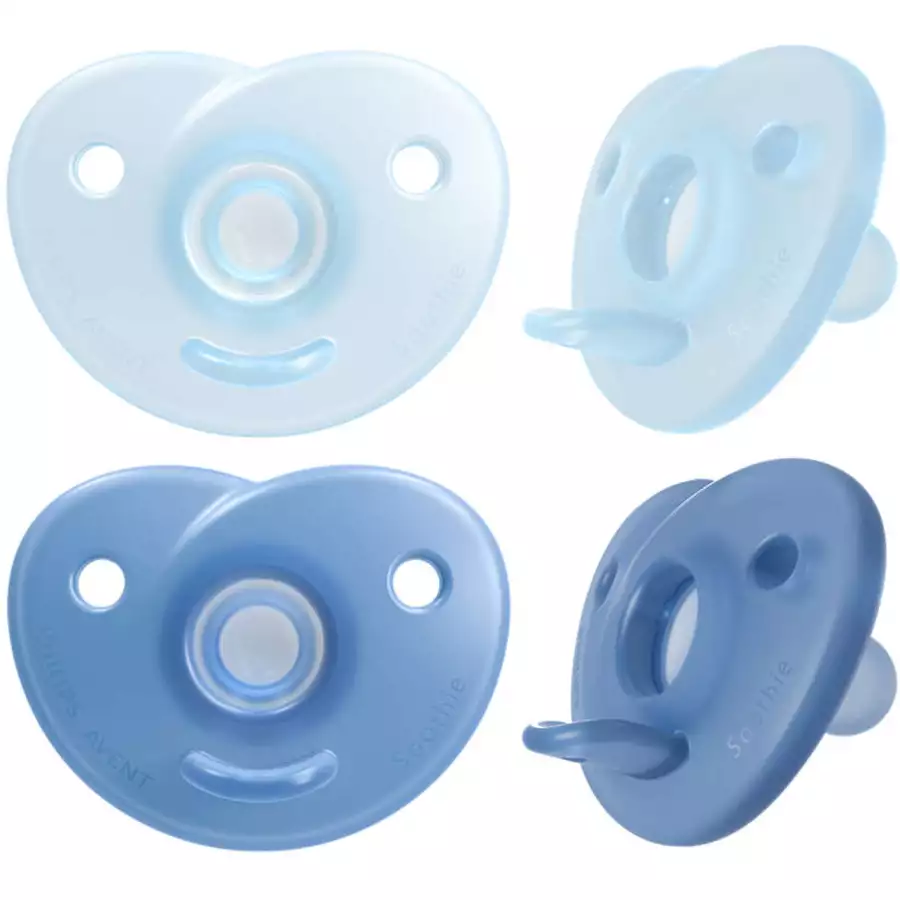 Philips Avent Schnuller Soothie SCF09921 0-6m in blau inklusive Stericase, 2 Stück