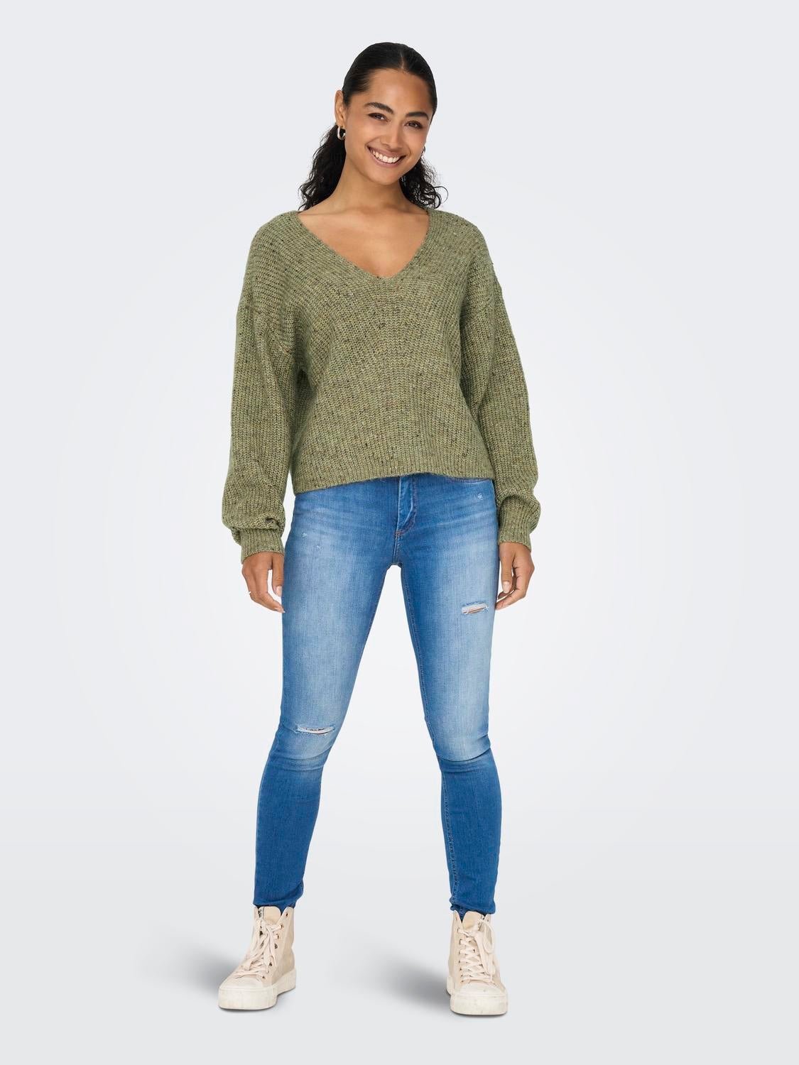 ONLVENEDA Strickpullover Sage Green