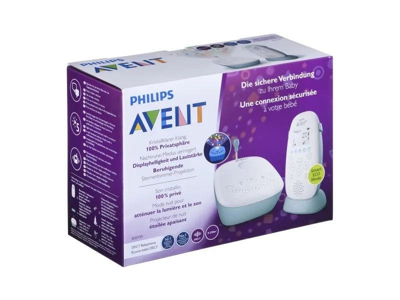Philips AVENT SCD731 - Baby overvågningssystem - trådløs (DECT) LCD-monitor