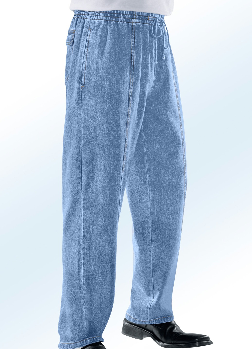 Schlupfjeans mit Gummibund und Kordelzug in 4 Farben