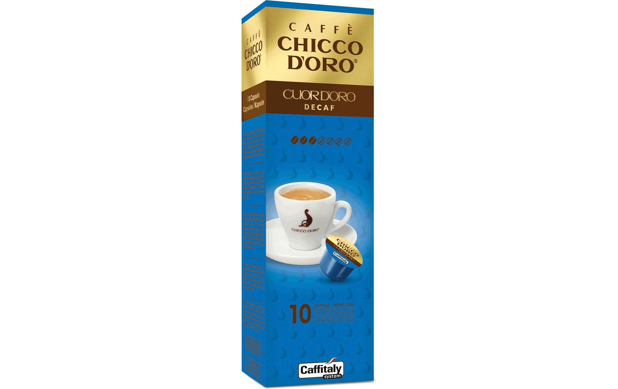 Kaffeekapseln Caffitay System Cuor d'Oro decaf 10 StückKaffeegenuss mit dem Caffitaly System