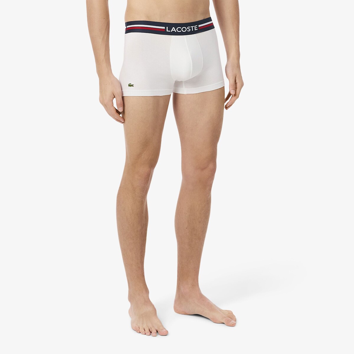 LACOSTE<br>Conjunto de 3 cuecas boxer de algodão elástico