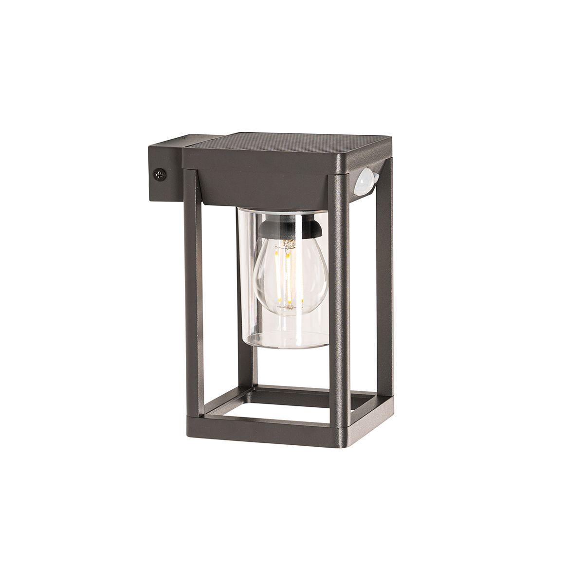 Buiten wandlamp donkergrijs incl. LED en dimlicht op solar - Sonne