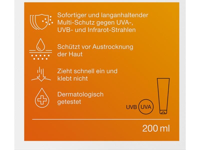 DAYLONG Sonnenlotion Protect and Care SPF 25 200 ml Pflegende Sonnencrème für den Körper