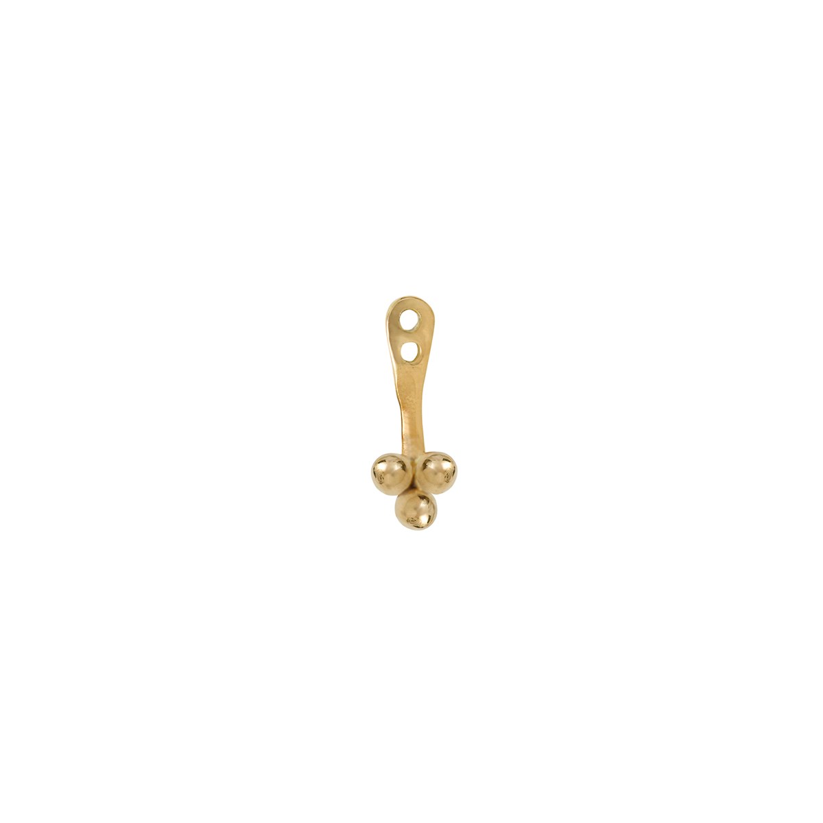 Dessous d'oreille 3 perles Or 18 carats