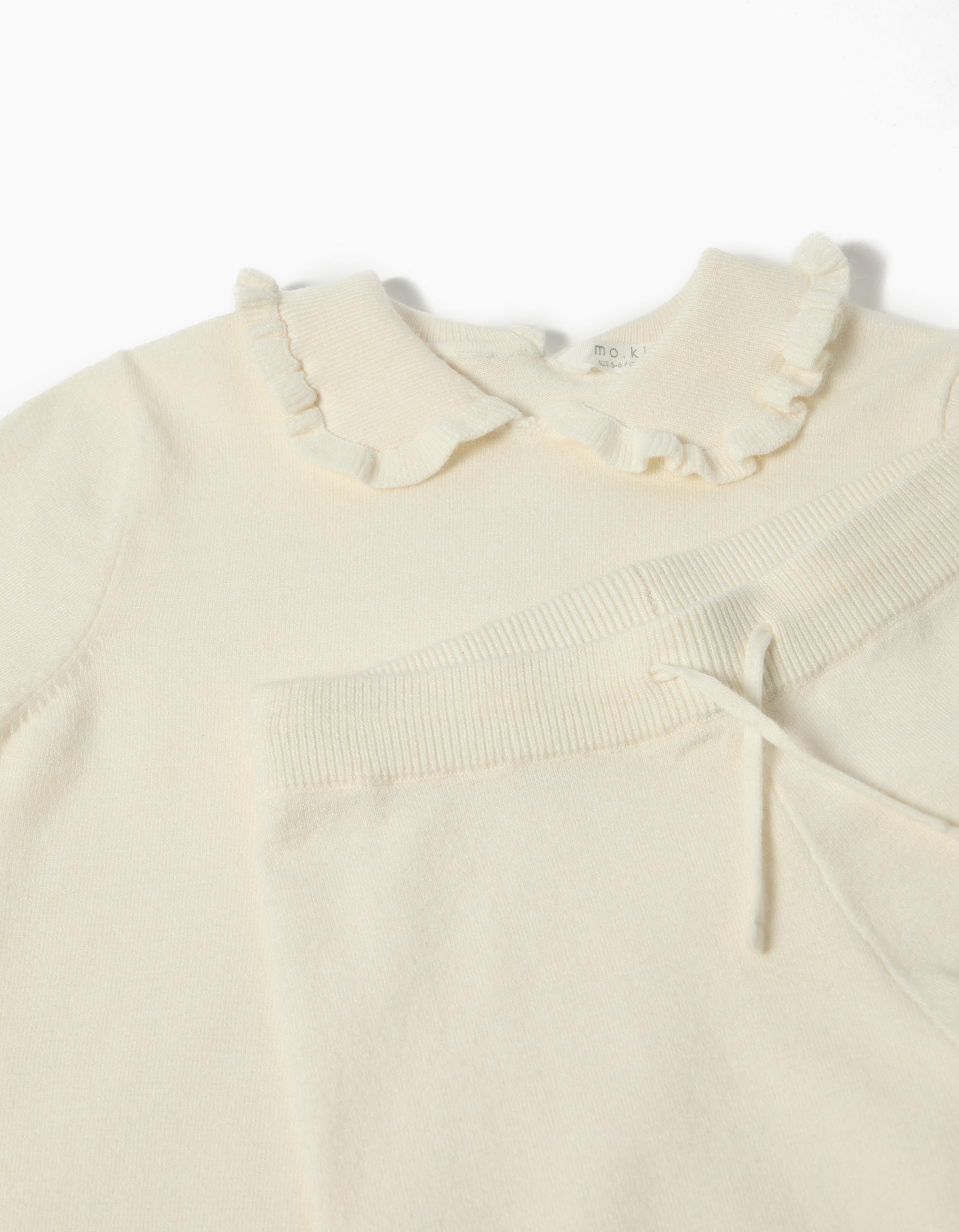 Conjunto Camisola e Calças, Menina, Branco
