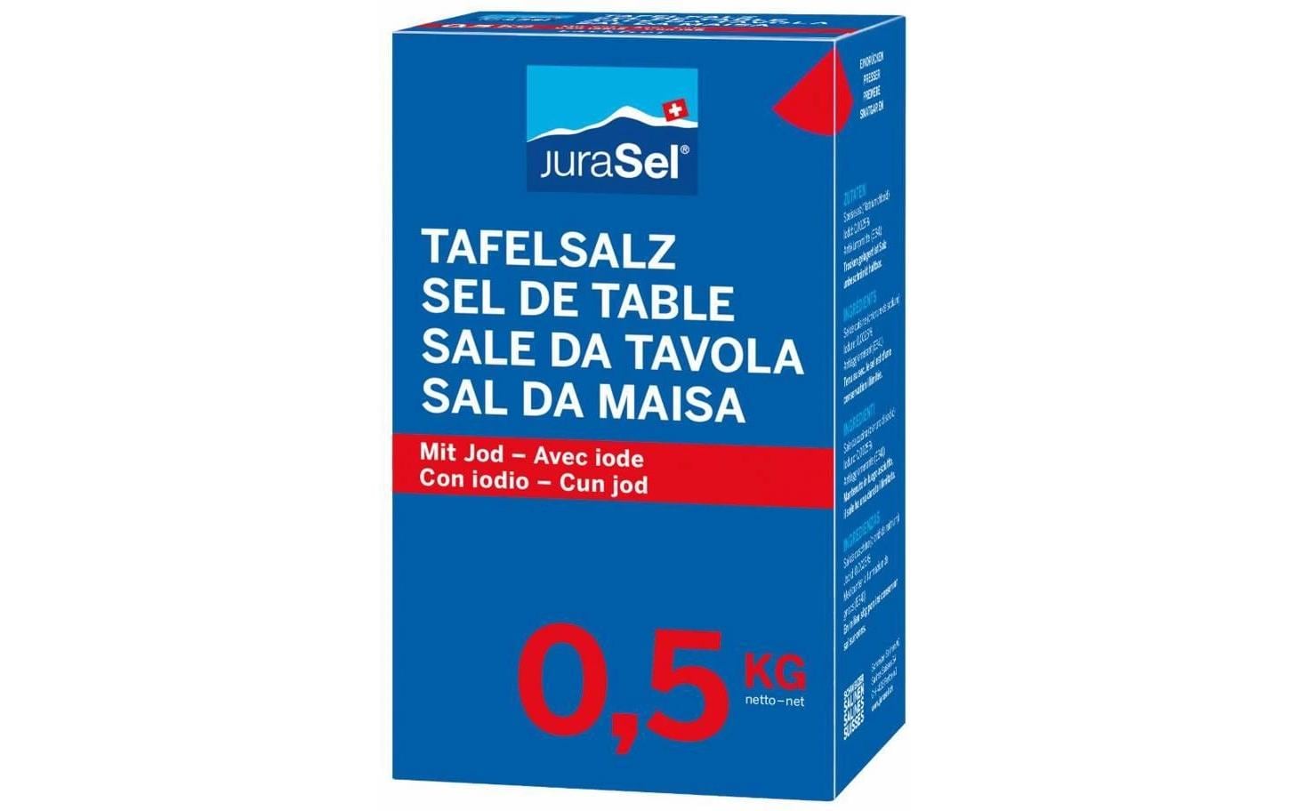 Tafelsalz mit Jod 500 gHochwertiges Speisesalz