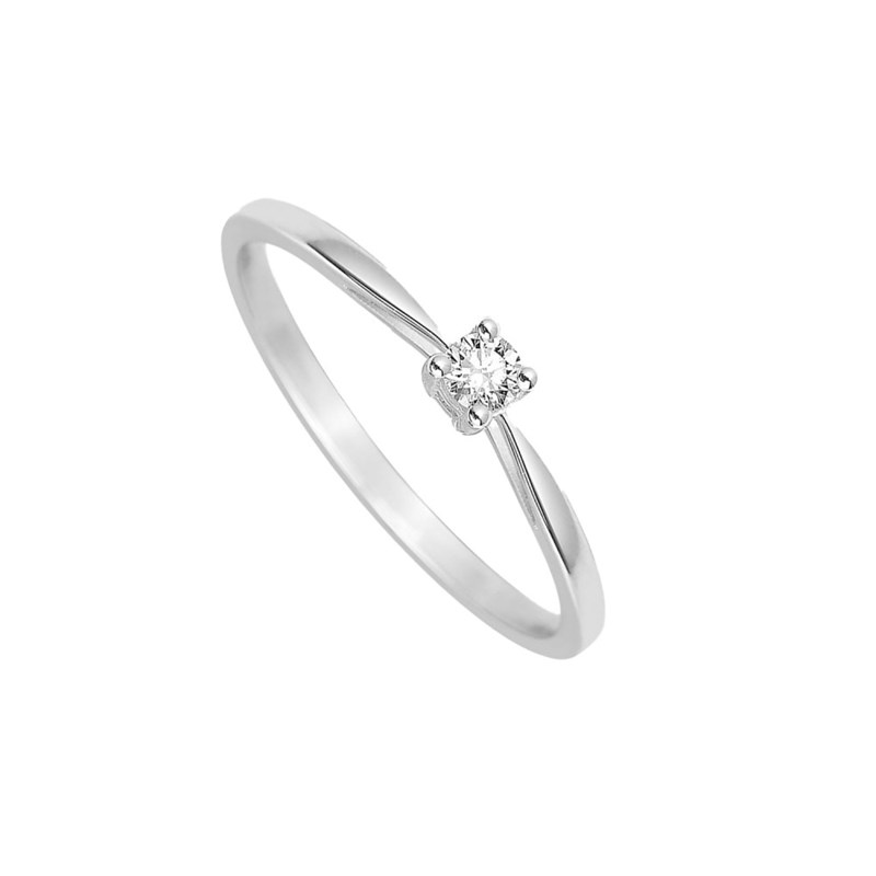 Bague Femme - Or 18 Carats - Diamant 0,08 Carats
