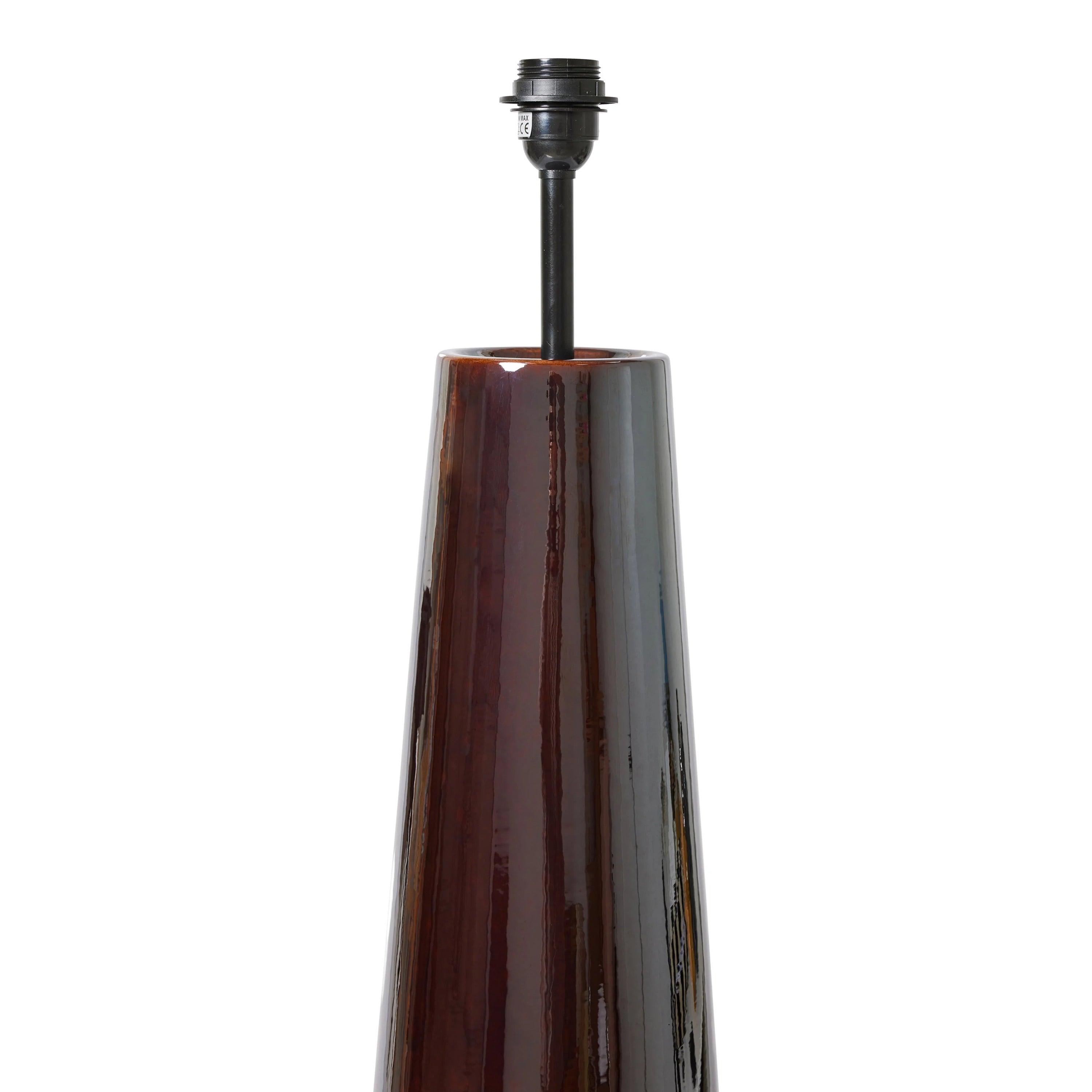 HKliving Cone Lampenvoet XL - Glossy Brown