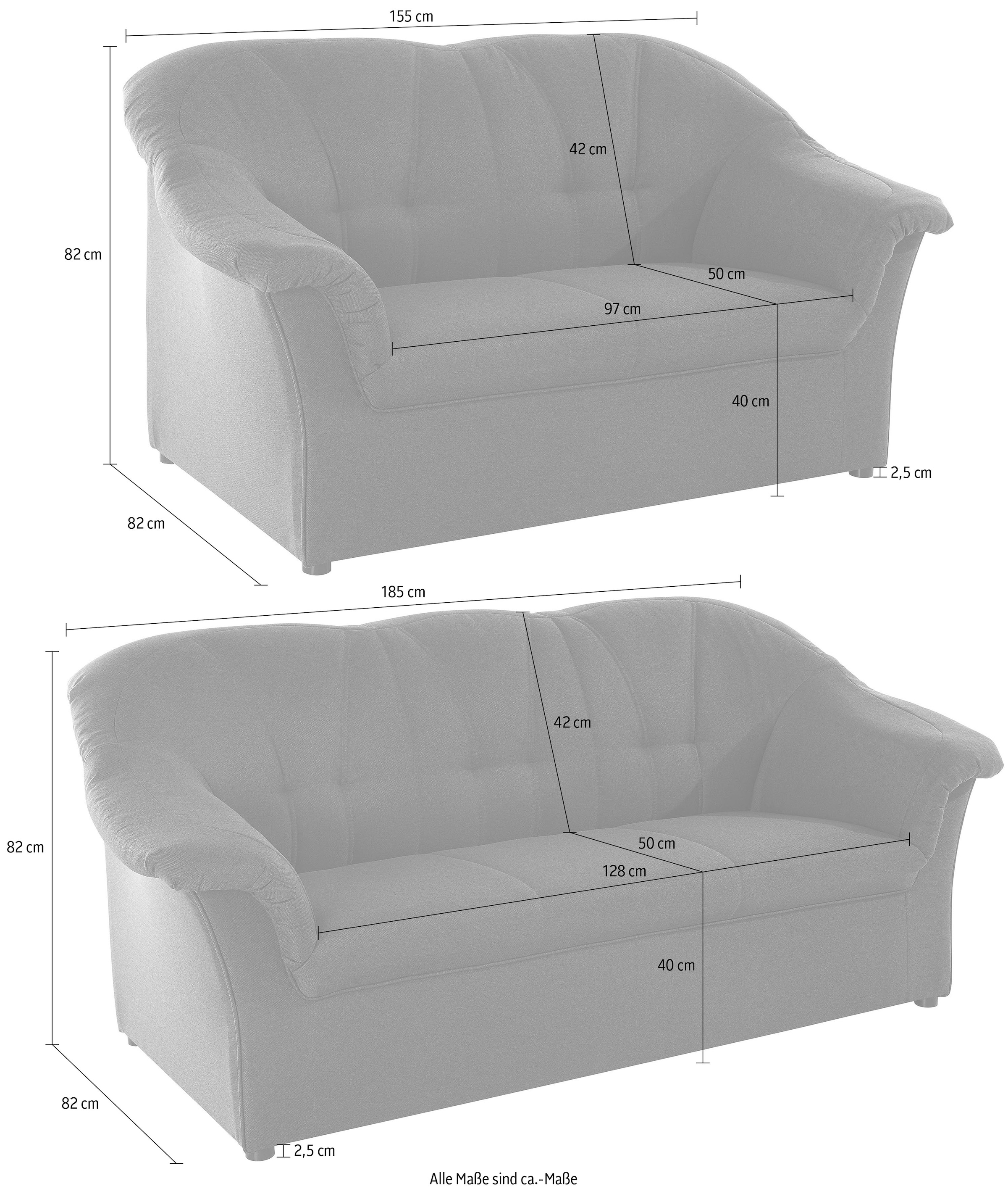 DOMO collection Polstergarnitur »Pegnitz« Set,  3-Sitzer & 2-Sitzer-Set