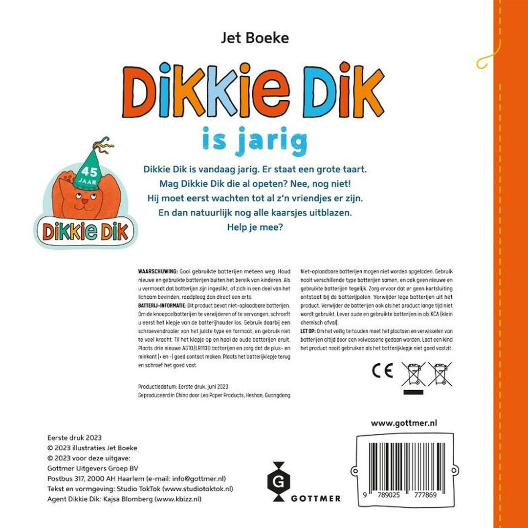 Uitgeverij gottmer dikkie dik is jarig