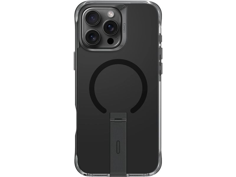 Uniq Back Cover Eleva Hybrid iPhone 16 Pro Schwarz MagSafe-kompatible Schutzhülle für das Apple iPhone 16 Pro