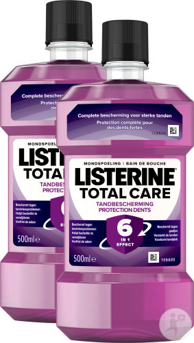 Listerine Total Care Bain De Bouche Protection Dents Flacons 2x500ml